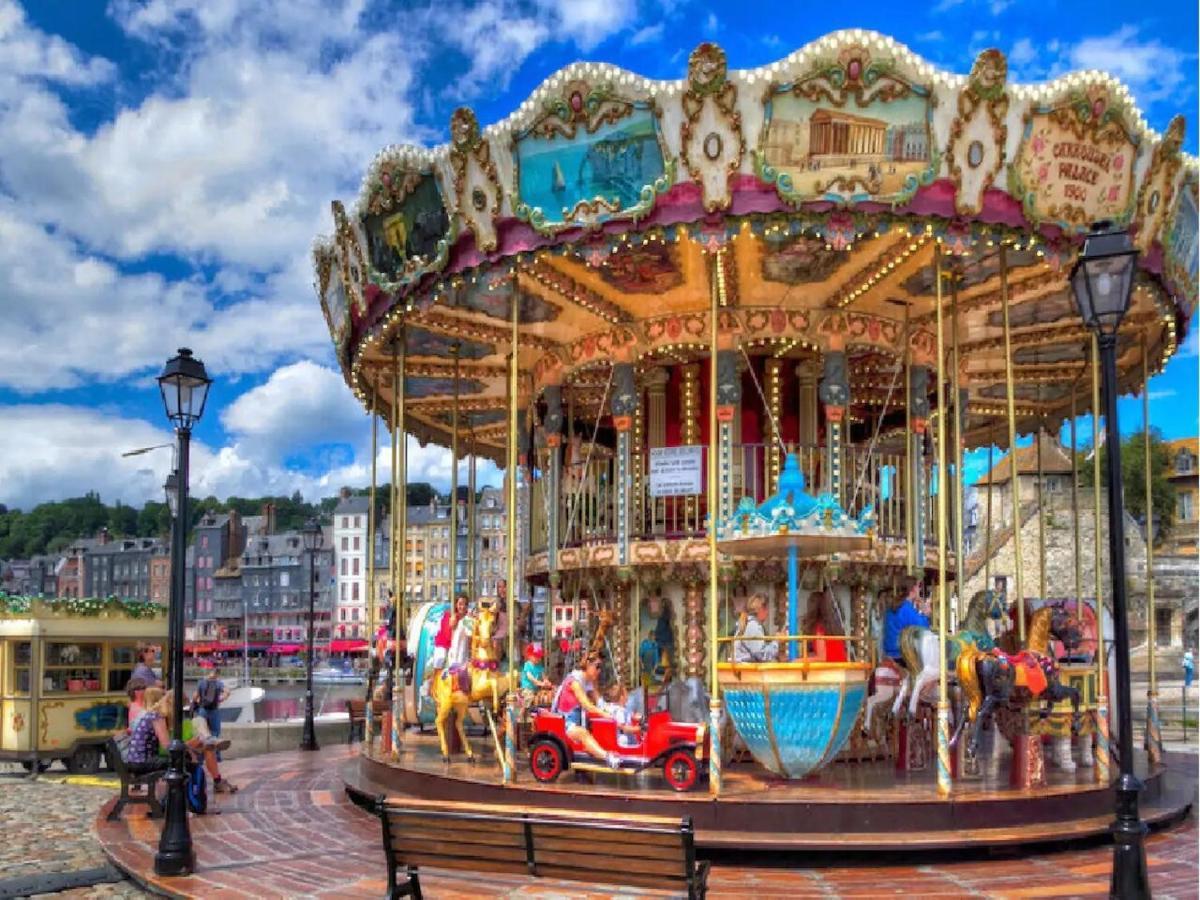 إكوموفيل Le Fleur"H"On 11 D'Honfleur, T2 En Residence Avec Piscine, Wifi Et Parking Gratuits المظهر الخارجي الصورة